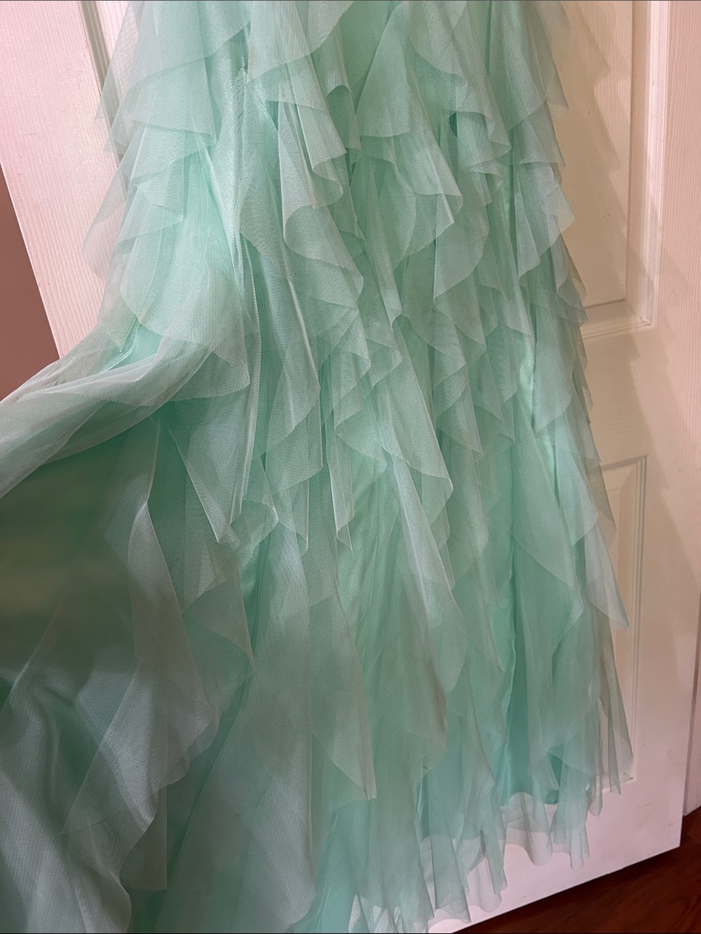 Masquerade Rhinestone & Ruffle Gown - Picture 4 of 12